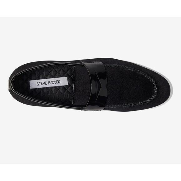 Steve Madden Men's Crescent Velvet Penny Loafer, Size 11 - Picture 3 of 7